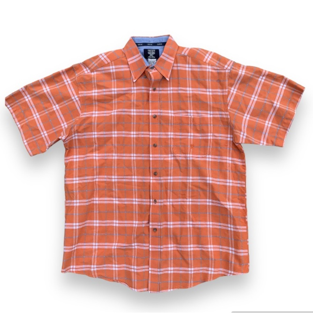 TwentyX Men’s Orange Plaid Shirt Size XL